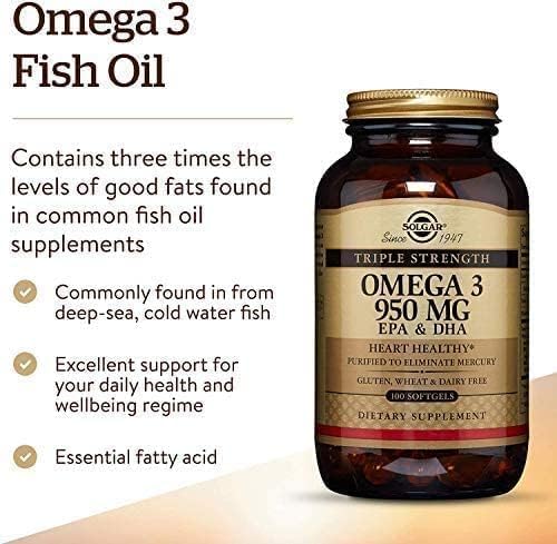 Solgar Triple Strength Omega-3 950mg EPA & DHA - 100 Softgels