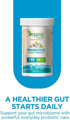 Organic Earth Probiotics Extra Strength 100 Billion CFU - 30 Capsules
