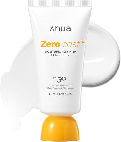 Anua Zero-Cast SPF 50 Moisturizing Finish Sunscreen - 50ml