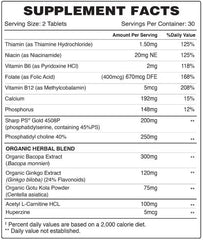 Organic Earth Brain Smart - 60 Tablets
