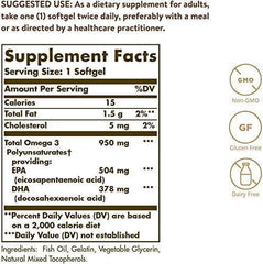 Solgar Triple Strength Omega-3 950mg EPA & DHA - 100 Softgels