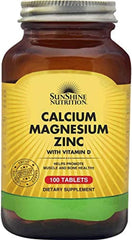 Sunshine Nutrition Calcium Magnesium Zinc With Vitamin D - 100 Tablets