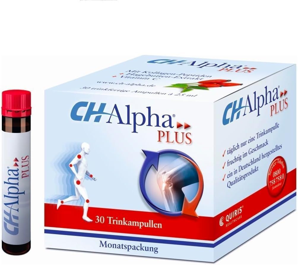 CH-Alpha Plus Drinkable Collagen Peptide Vials 25ml - Pack of 30's