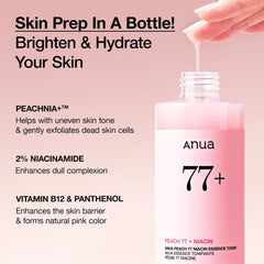 Anua Peach 77 + Niacin Essence Facial Toner - 250ml