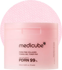 Medicube PDRN Pink Collagen Toning Gel Toner Pads - 120ml, Pack of 70's