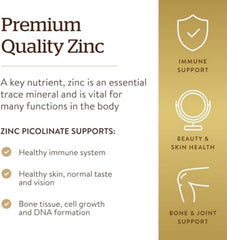 Solgar Zinc Picolinate 22mg - 100 Tablets