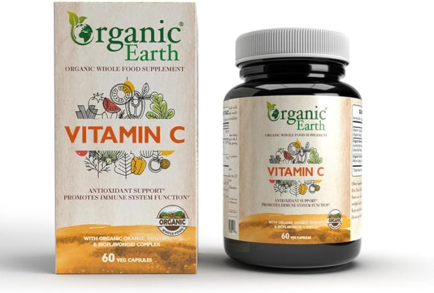 Organic Earth Vitamin C - 60 Capsules