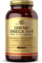 Solgar Omega 3-6-9 Fish, Flax, Borage 1300 mg - 120 Softgels