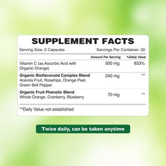 Organic Earth Vitamin C - 60 Capsules