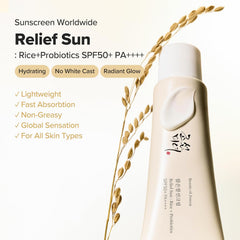 Beauty of Joseon Relief Sun Rice Probiotics SPF 50+ PA++++ Korean Sunscreen - 50ml