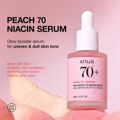 Anua Peach 70 + Niacinamide Skin Brightening Serum - 30ml