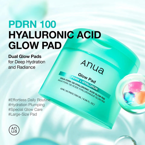 Anua PDRN 100 Hyaluronic Acid Glow Pad 180ml - 60 Pads