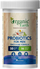 Organic Earth Probiotics For Men - 30 Capsules