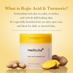 Medicube Kojic Acid Turmeric Pads 160ml - Pack of 70's