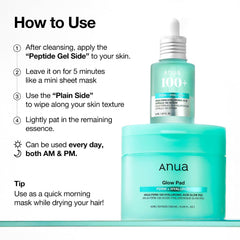 Anua PDRN 100 Hyaluronic Acid Glow Pad 180ml - 60 Pads