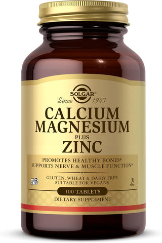 Solgar Calcium Magnesium Plus Zinc - 100 Tablets