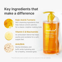 Medicube Kojic Acid Turmeric Vita Brightening Body Wash - 400ml