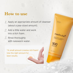 Medicube 100 Kojic Acid Turmeric Toning Cleanser - 120g