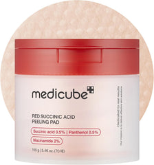 Medicube Red Succinic Acid Peeling Pads - 155g, Pack of 70's