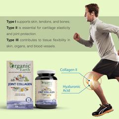 Organic Earth Joint Collagen Type II with Hyaluronic Acid - 120 Capsules