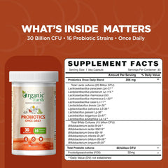 Organic Earth Probiotics Once Daily - 30 Capsules