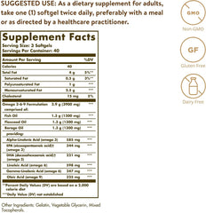 Solgar Omega 3-6-9 Fish, Flax, Borage 1300 mg - 120 Softgels
