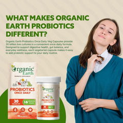 Organic Earth Probiotics Once Daily - 30 Capsules