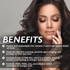 Organic Earth Hair, Skin & Nails, Biotin - 60 Capsules