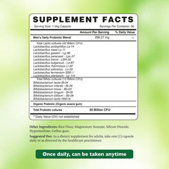 Organic Earth Probiotics For Men - 30 Capsules