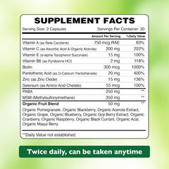 Organic Earth Hair, Skin & Nails, Biotin - 60 Capsules