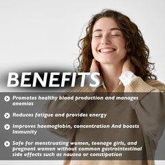 Organic Earth Iron with B12, Folate, and Vitamin C - 60 Capsules